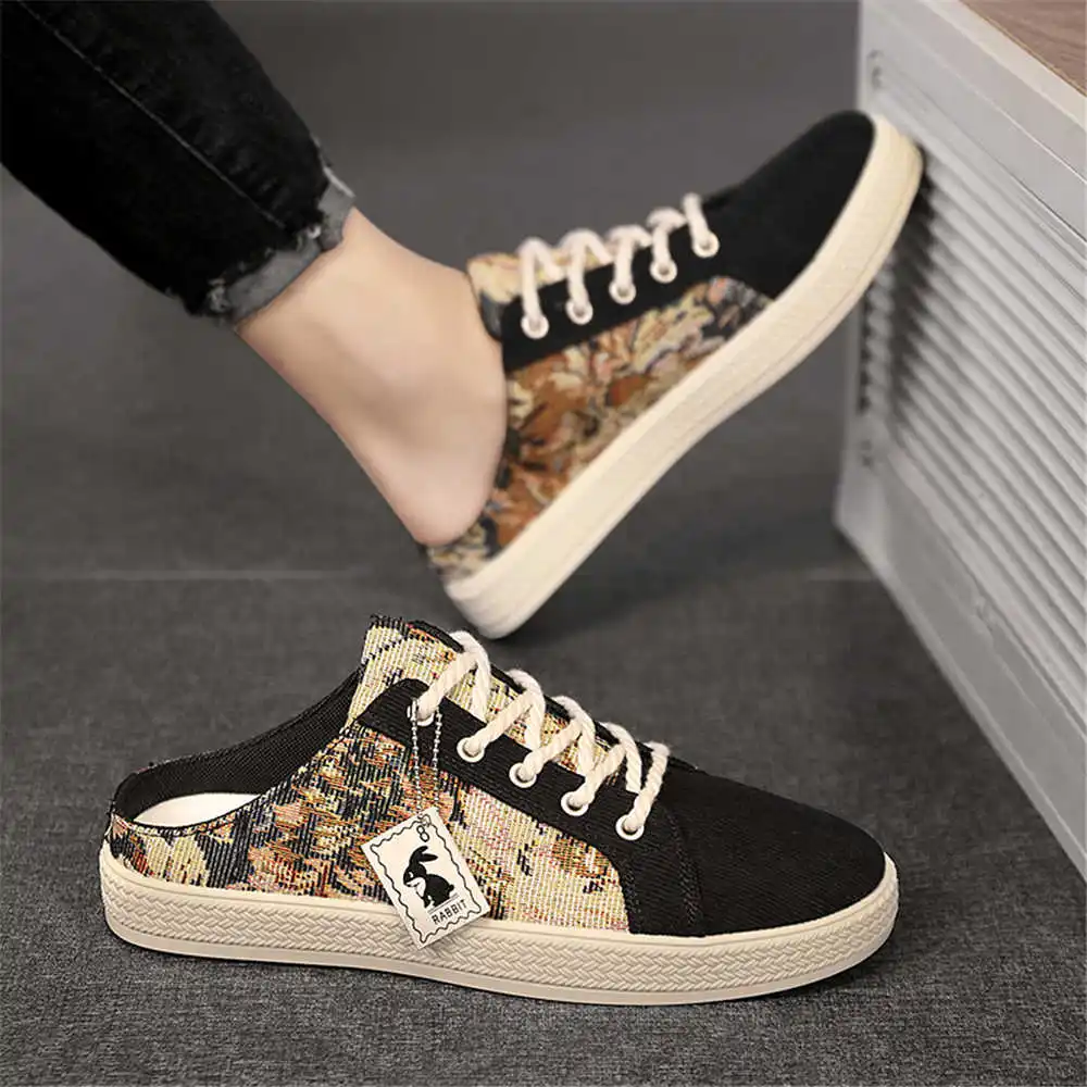 Round Toe Number 44 Shoes For Men Woven Outdoor Sports Green Sneakers Men Super Deals Sapatos College Shose Team Items - Image 3