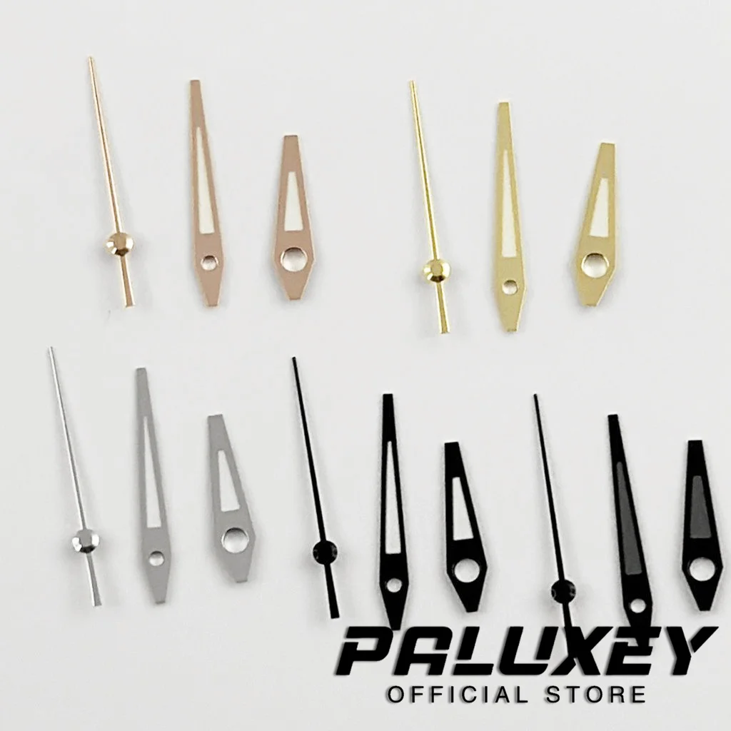 NH35 GS tangan perak emas mawar tangan C3 aksesoris jam tangan bercahaya hijau cocok untuk NH35 4R35 NH36 4R36 7S36 7002 gerakan