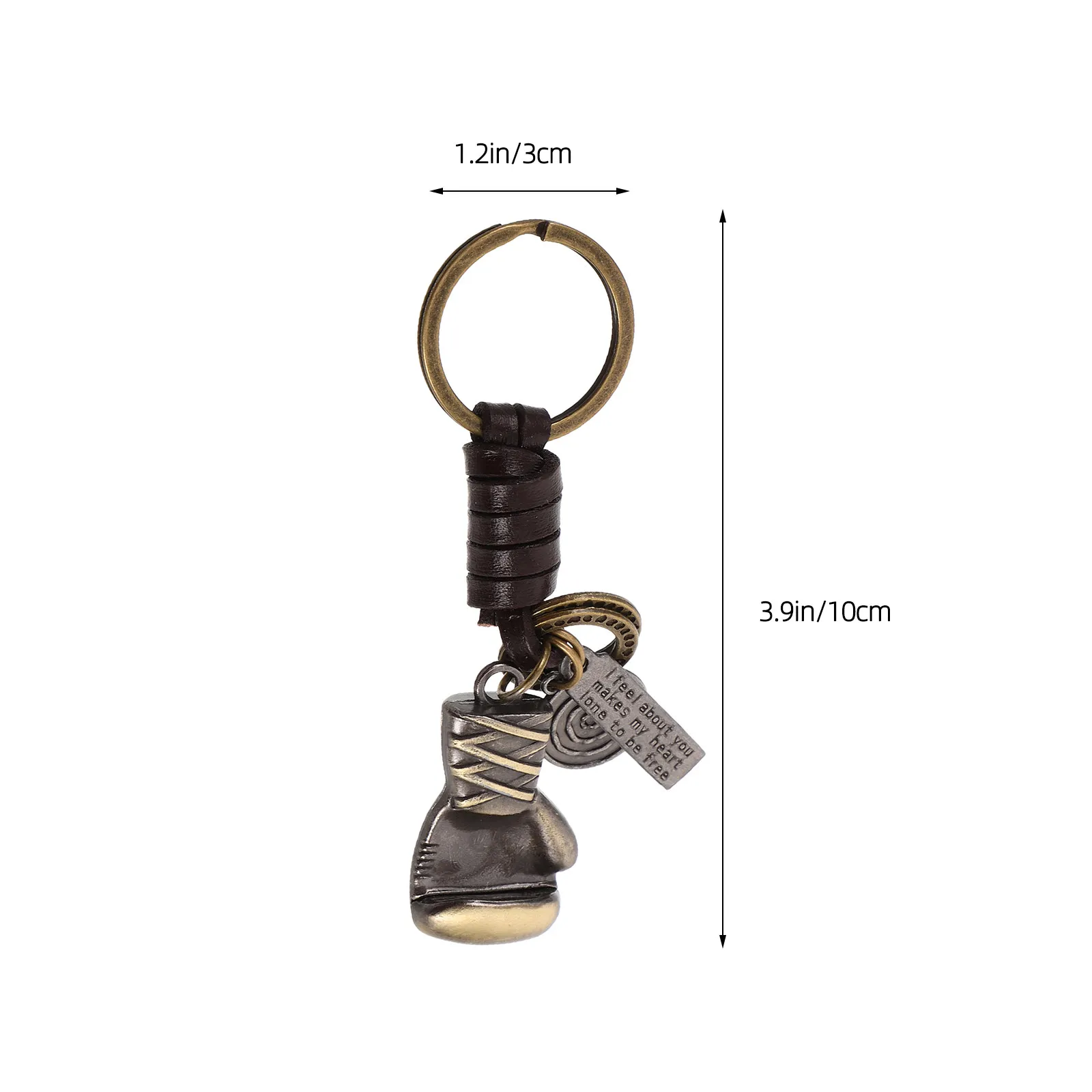 Boxing Gloves Pendant Keychain Compact Metal Boxing Glove Shaped Key Ring for Bag Handbag Wallet Keys Car Gym Sport