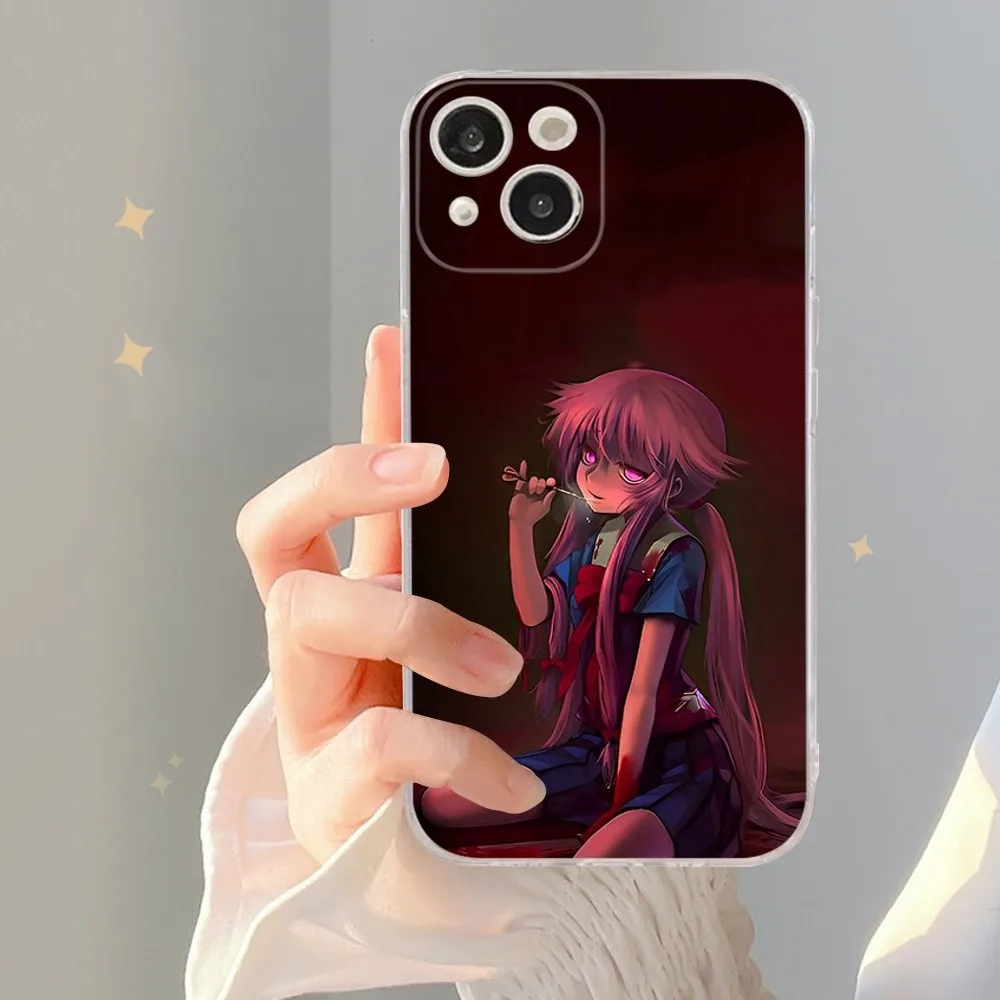 Mirai-N-Nikki Future Diary Phone Case For iPhone 14 13 12 Mini 11 Pro XS Max X XR SE 6 7 8 Plus Soft Silicone Cover