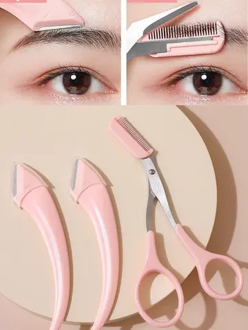 Eyebrow Trimming Knife Eyebrow Face Razor For Women Professional Eyebrow Scissors With Comb Brow Trimmer Scraper Accesso
