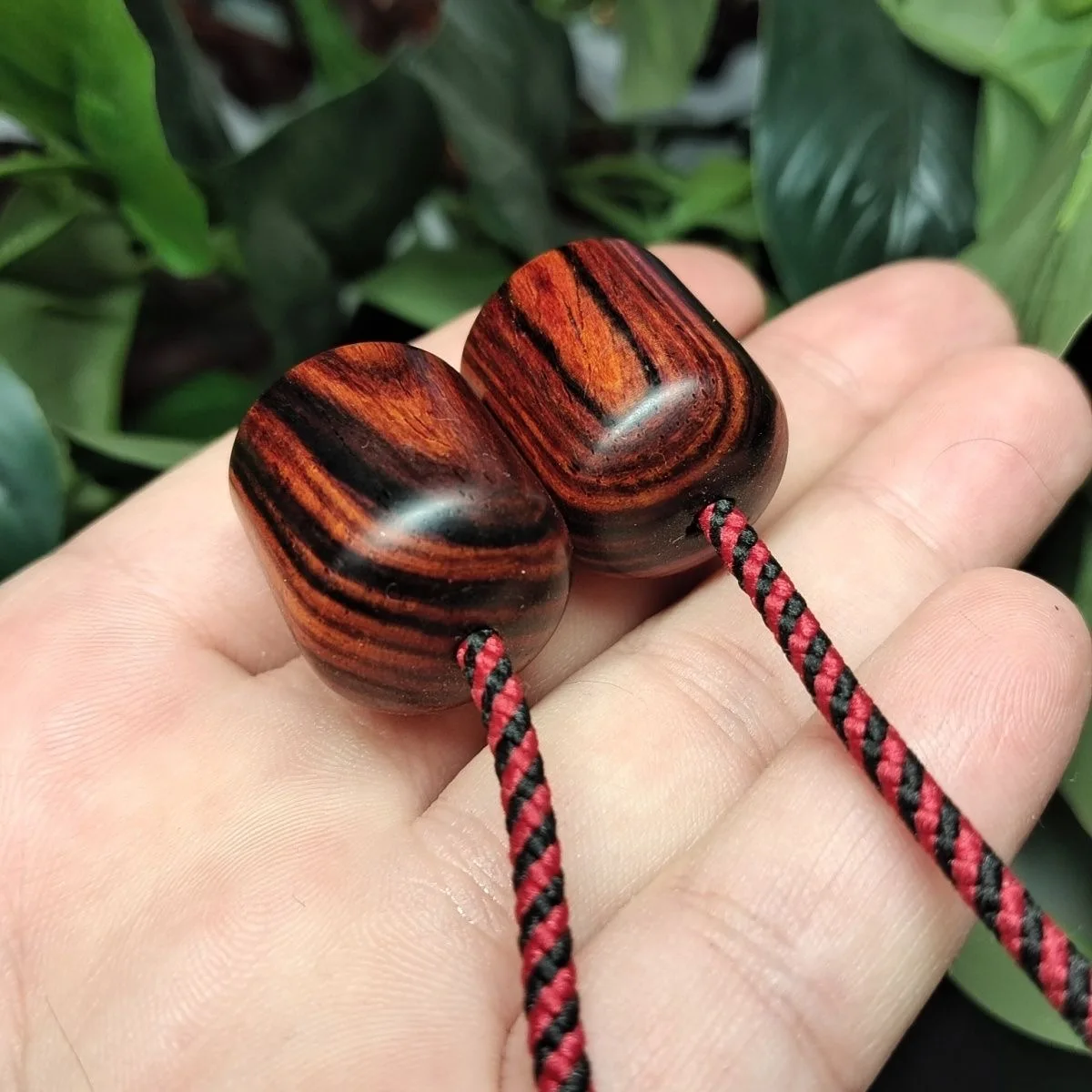 Jouet Fidget en bois rouge EDC Begleri, perles de souci, compétence des doigts, paracorde, Stress, Sport des doigts extrêmes, jouets Fidget TDAH