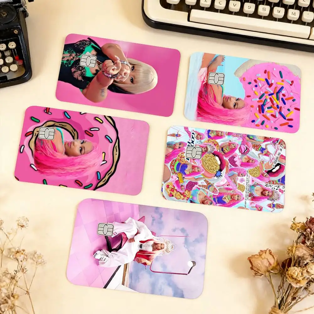 

Singer Nicki Minaj Waterproof Film Skin Cover Credit Card Stickers Debit Front Bank Bus Pass