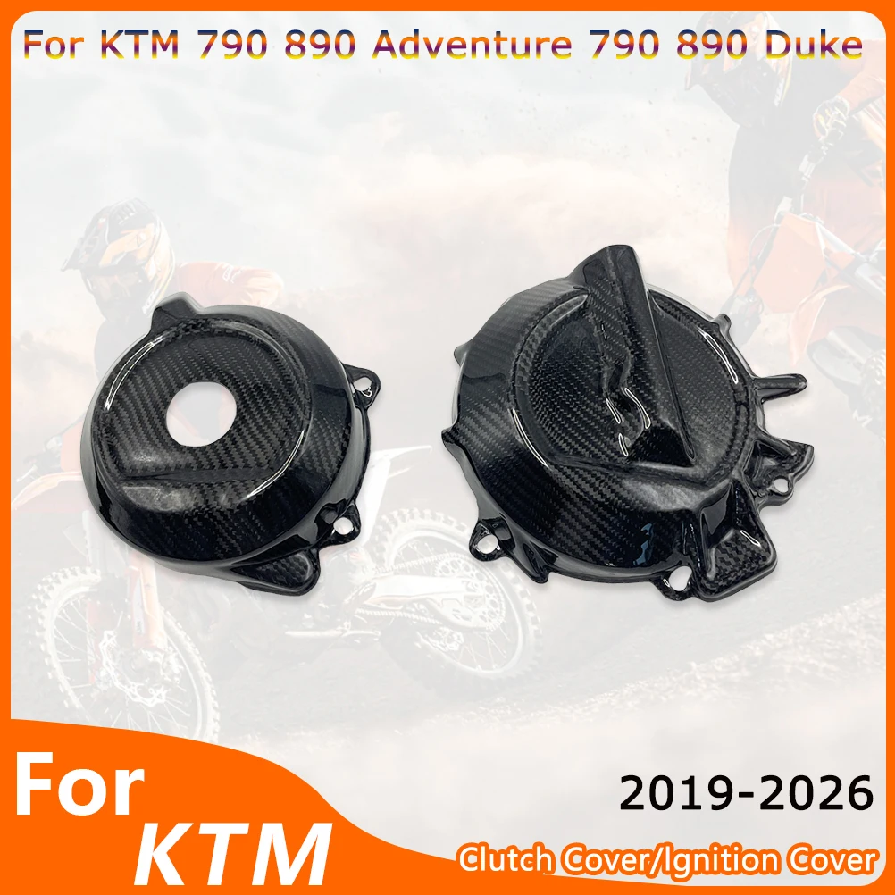 OTOM Motorcycle Clutch Cover For KTM Adventure R L 790 890 Duke Magneto Cover Ignition Guard Carbon Fiber Engine Protection