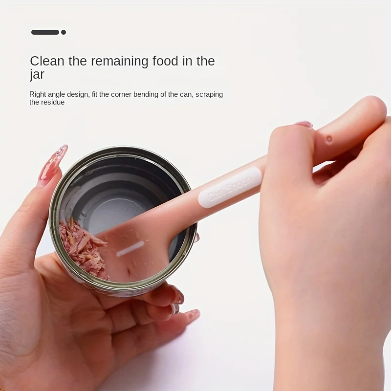1 Piece of Cat Canned Spoon, Dog Wet Food, Pet Feeding Mixing, Long Handle Cat Spoon, Canned Opening, Pet Canned Spoon