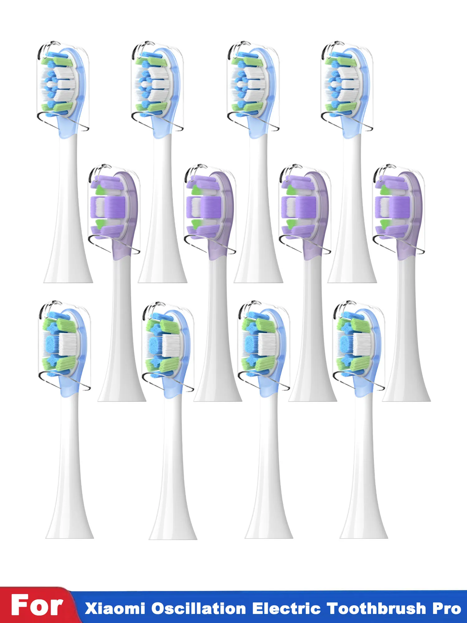 4PCS Replacement Brush Heads For Xiaomi Oscillation Electric Toothbrush Pro Mijia MES610 MES609 Toothbrush Head Soft Bristle