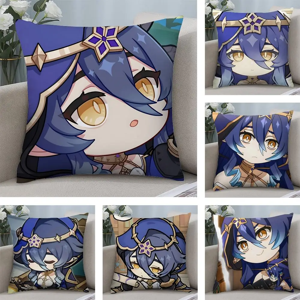 

Layla Cute Genshin Game Cushion Cover Square Pillow Bedroom Sofa Leisure Comfort Living Room Home Decoration 40X40