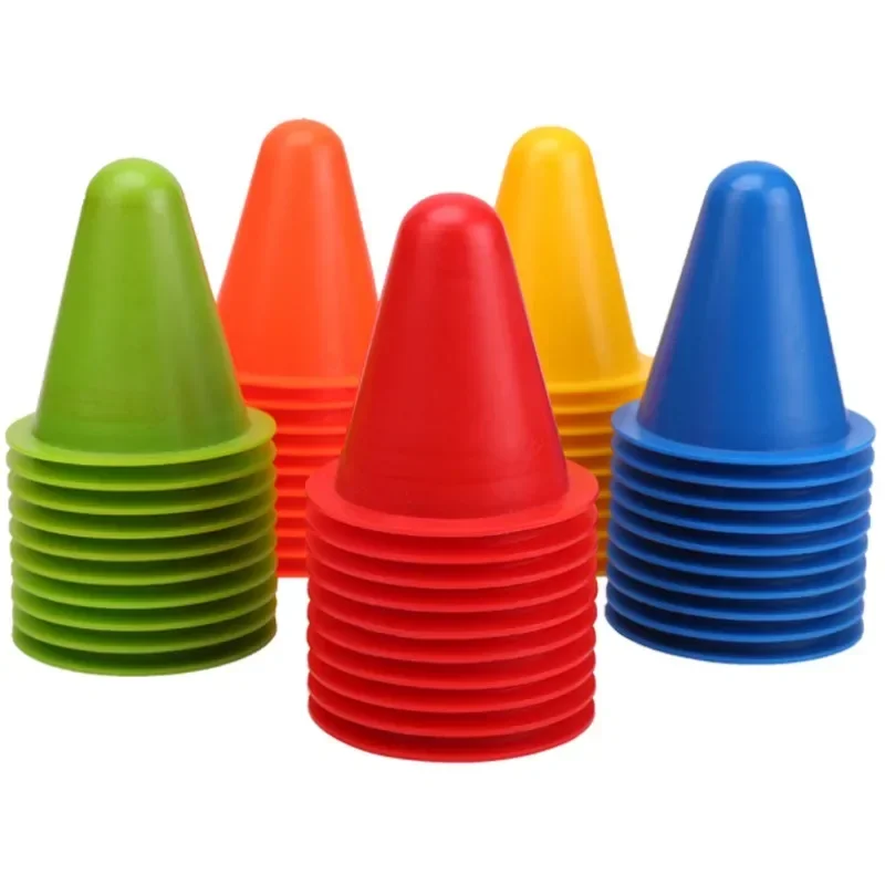 10Pc Skate Marker Cones Roller Skating Pile Skateboard Soccer Training Marker Football Sign Bucket Road Cone Obstacles Roadblock