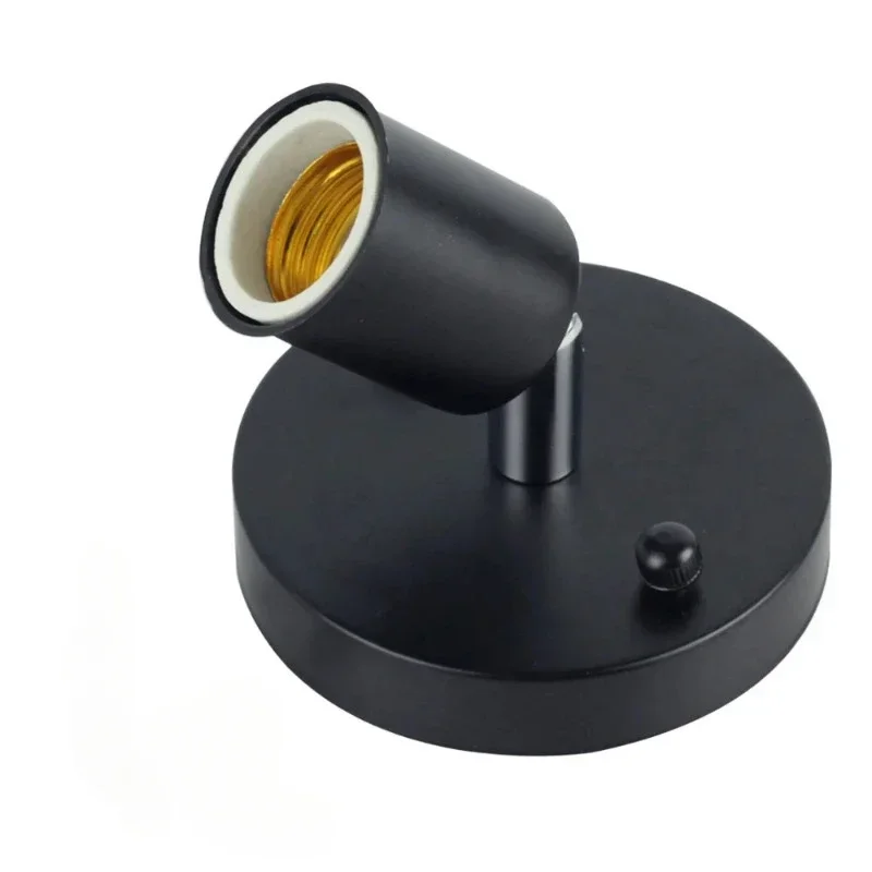 화이트 스타일 E27 벽 램프 홀더 180도 회전 조절 가능한 모던 디자인 금속 램프 베이스 소켓 가정용 조명에 적용