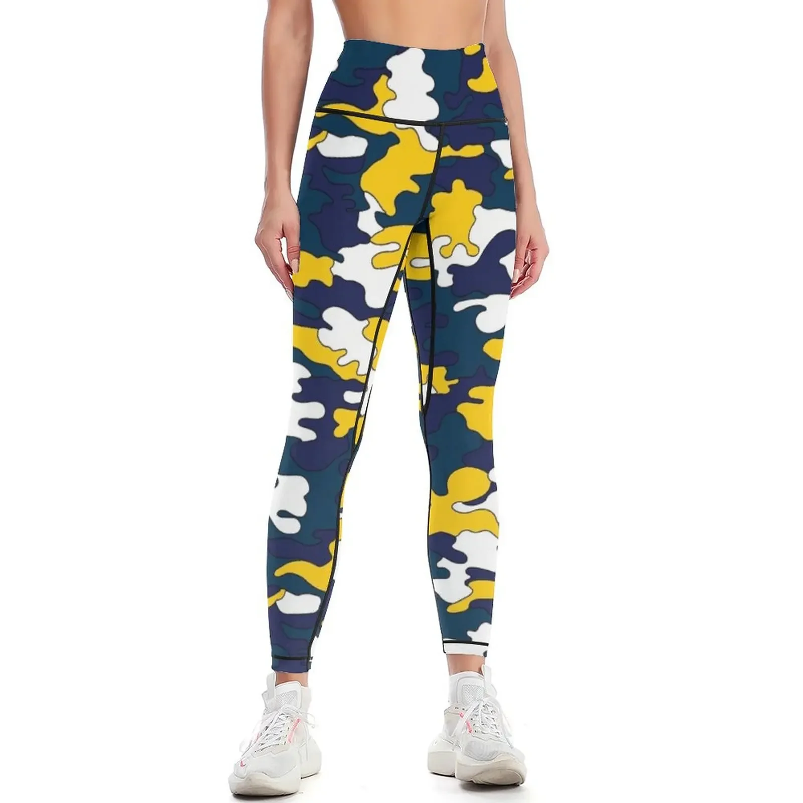 

Blue & Yellow Camo I Leggings push up fitness sport set push up legging Pants sport Womens Leggings