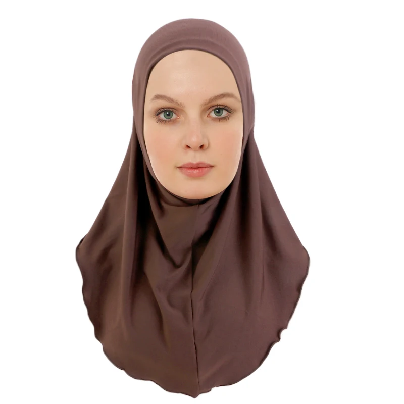 Nuevas mujeres turbante gorra debajo de la bufanda Hijab sombrero de Ramadán Hijab fino transpirable elástico Jersey gorras elegante musulmán envoltura para la cabeza