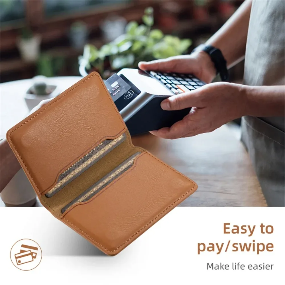 High-End-Business-Sle für Magsafe, magnetische Funktionen, Kartenhülle für iPhone 17, Air 16, PU, maßgeschneidertes Leder, Herren- und Damen-Geldbörsenständer