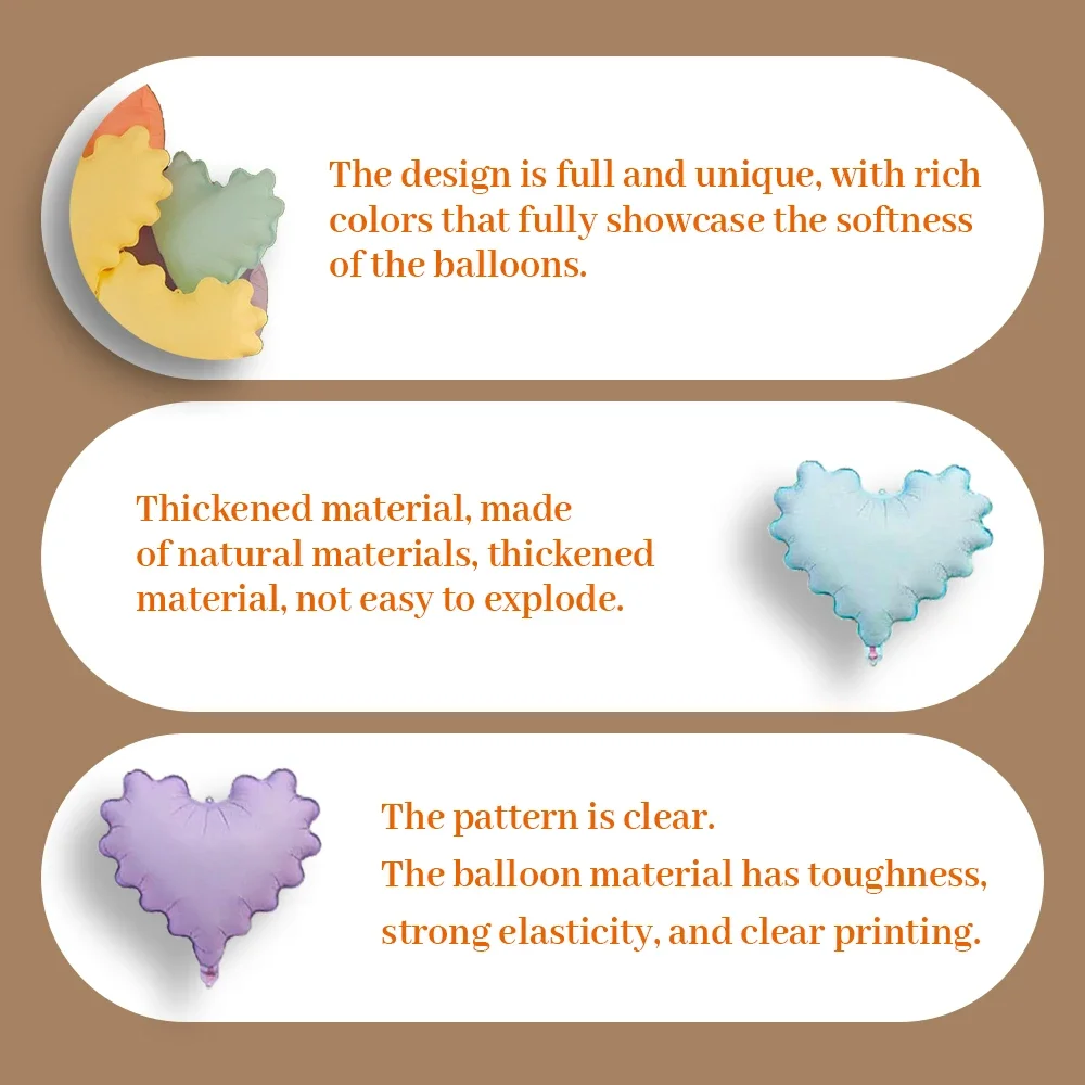 بالون من رقائق الألومنيوم على شكل قلب مموج لعيد الحب وحفلات الزفاف وأعياد الميلاد وخلفية ديكور بالونات الهيليوم على شكل قلب الحب