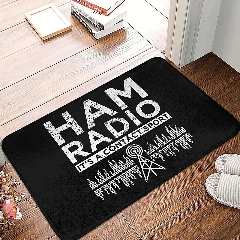 Licensed Ham Retro Radio Operator Doormat Anti-Slip Kitchen Bath Entrance Rug