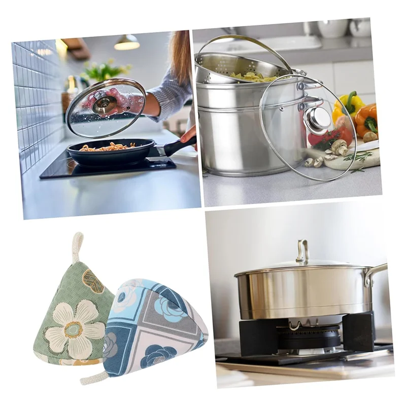【Superdeals】Pot Lid Cap Triangular Pot Cap Heat Insulation Pot Handle Cover Pot Ear Cover Heat Insulation Cover