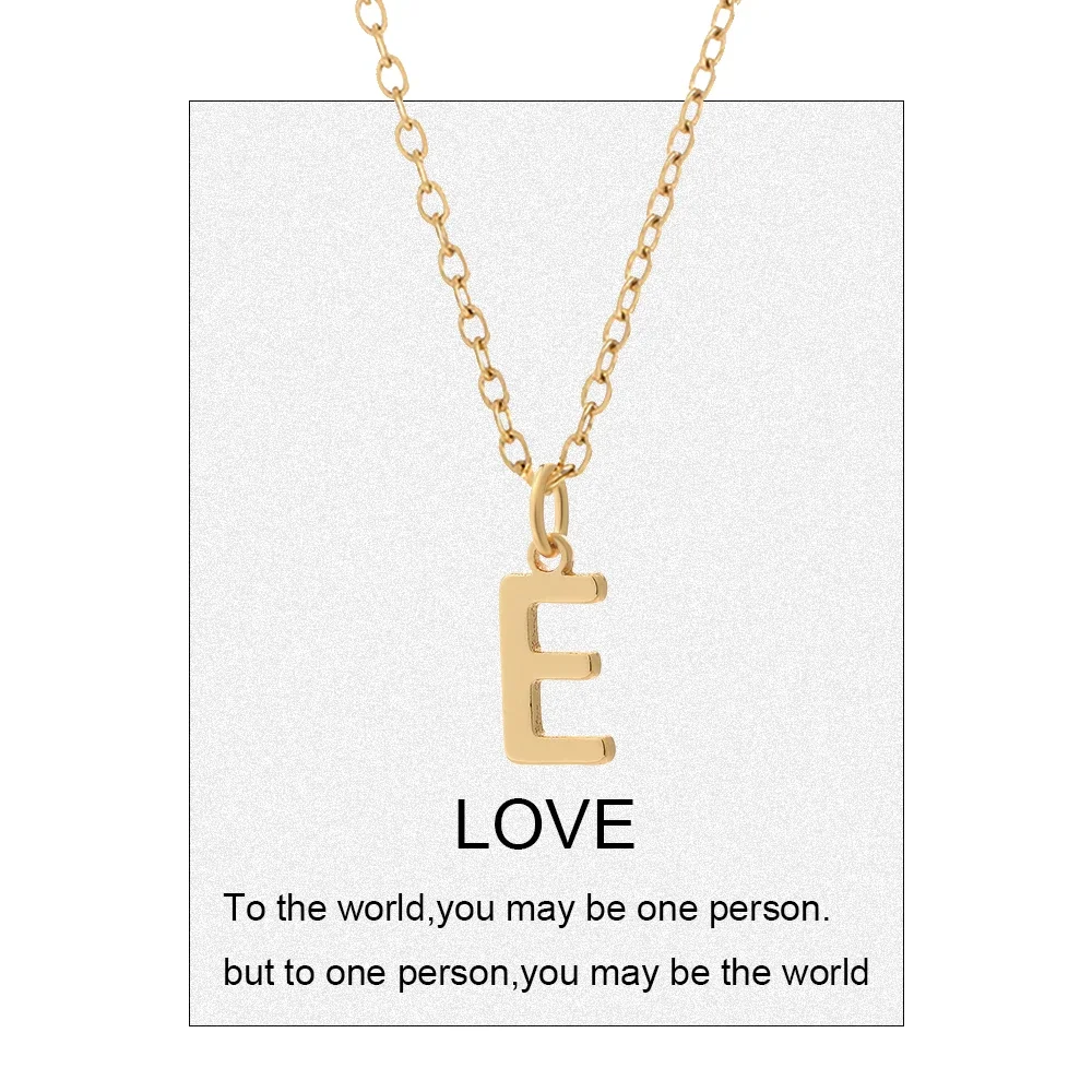 A-Z 26 Letter Woman's Pendant Gold color Name initial Necklace Women Long Stainless Steel Chains Necklace Collares Choker image 4