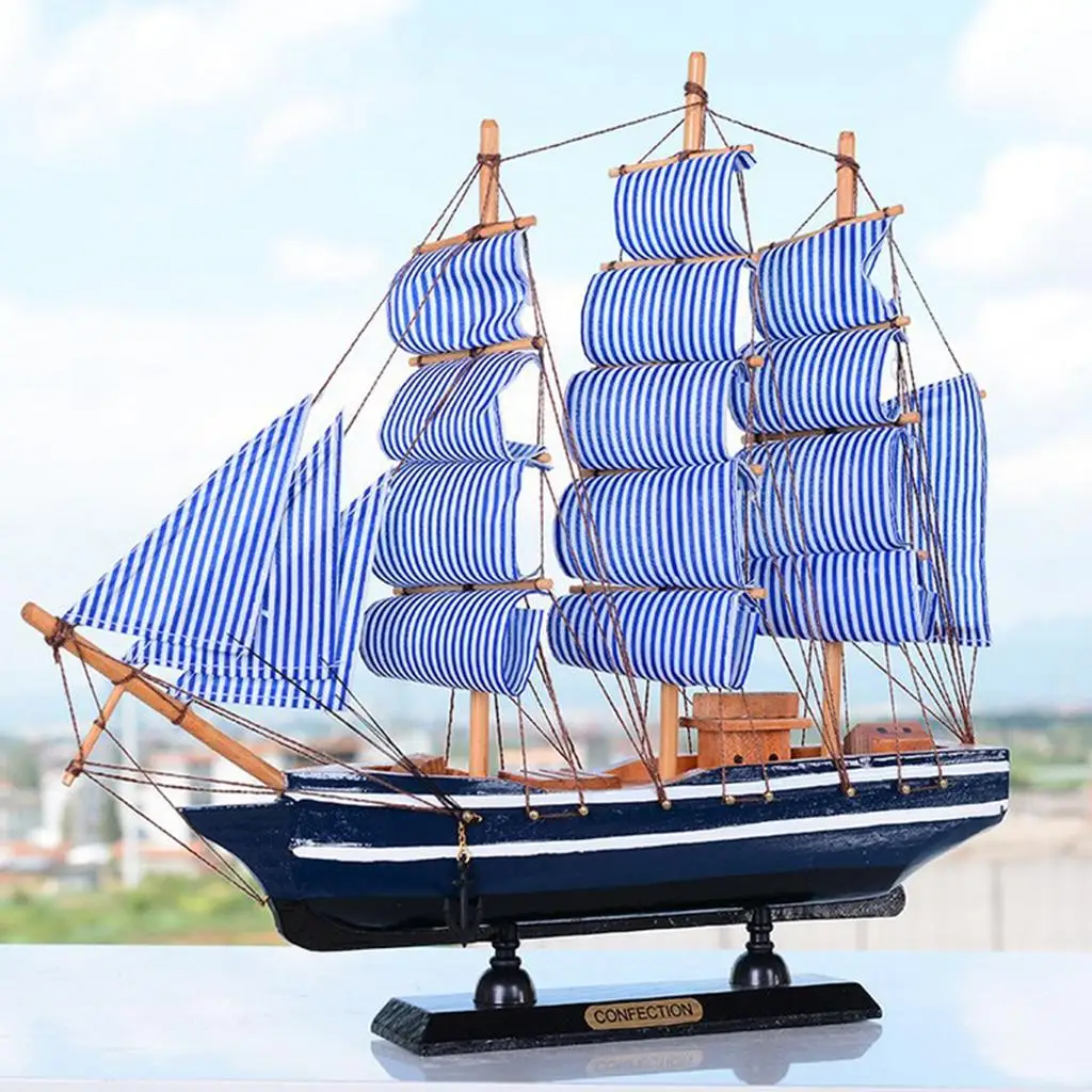 

Sailboat Ship Natural Handmade Crafted Model Kits Nautical Home Decorative