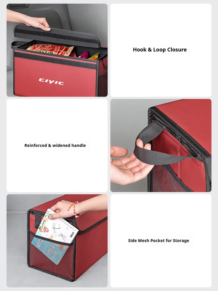 Car Trunk Foldable Storage Box Multi-Purpose Storage Organizer Bag Large-Capacity Stowing Tidying Bag For Honda Civic