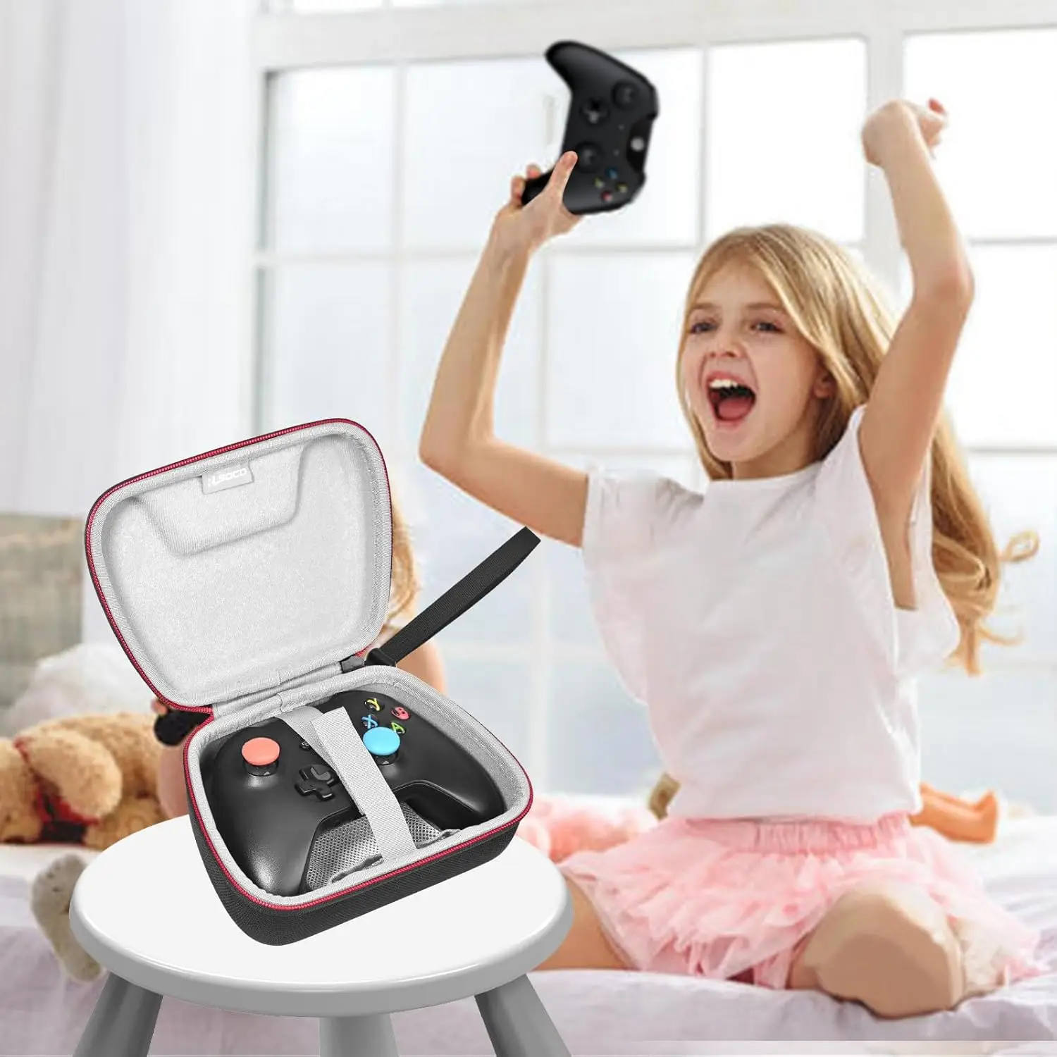 

RLSOCO Hard Travel Controller Case for 8Bitdo Ultimate 2C/2/2.4G Dual Sense Wireless Controller Gaming Accessories Carrying Case