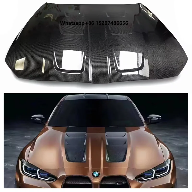 Real Dry Carbon Fiber Car Body Kit Engine Hood Front Cover Hood  G80 M3 M4 G82 G83