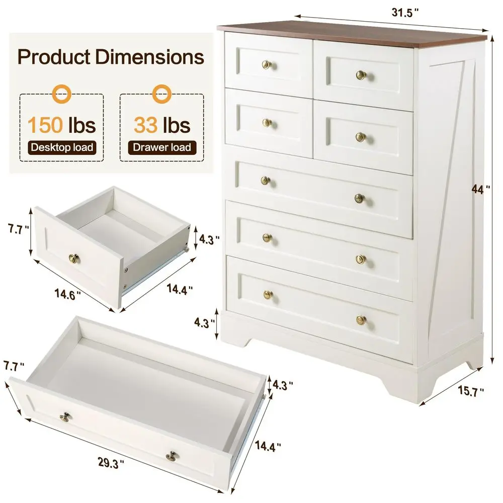 

Высокие комоды для спальни, деревянный комод в стиле фермерского дома с 44 ящиками и металлическими ручками, комод в стиле фермерского дома для гостиной