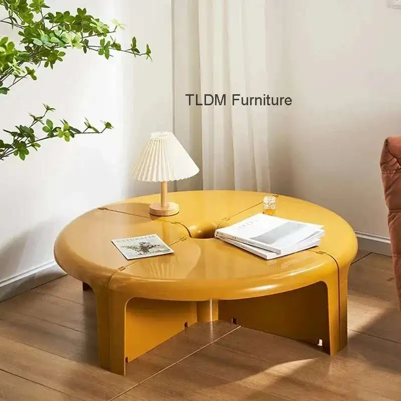 

Nordic Round Color Side Table Creative ABS Plastic Coffee Tables Designer Living Room Furniture Modern Home Storage Corner Table