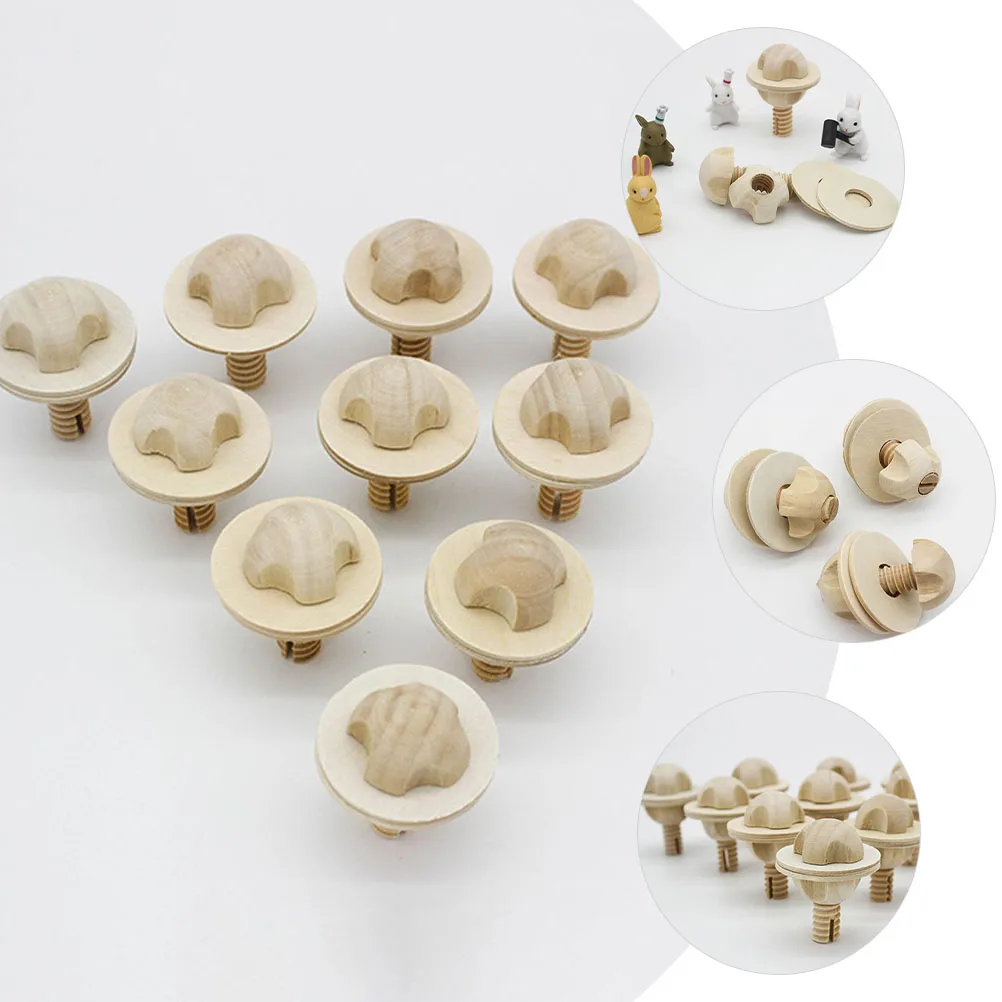 

2pcs Wooden Detachable Wood Adjustable For Diy Supplies Pet Cage Bird Cage Screws Durable Smooth Threads Easy Install Screws