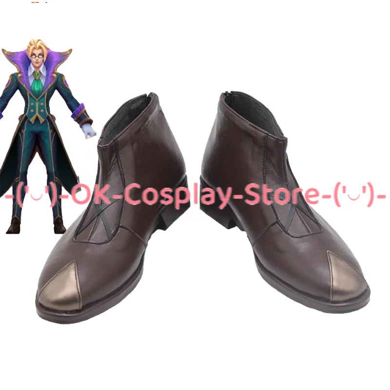 

Vladimir Cosplay Shoes Game LOL The Crimson Reaper Cosplay Boots PU Leather Shoes Halloween Carnival Prop Custom Made