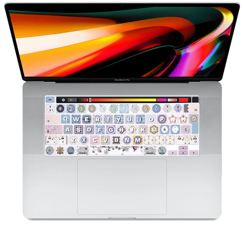 Spanish language Stylish Design Keyboard Cover Skin For MacBook Pro 16 A2141 M1 Chip A2338/A2251/A2289 EU Protective Film