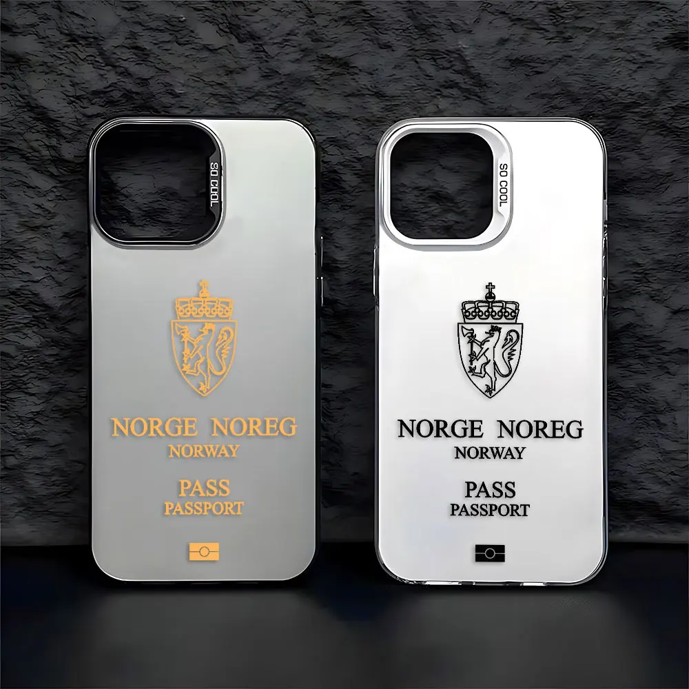 Norway Passport Phone Case for Samsung Galaxy S25 S24 S23 S22 S21 S20 Note20 FE Ultra Plus 4G 5G Anti Fall Matte Back Cover