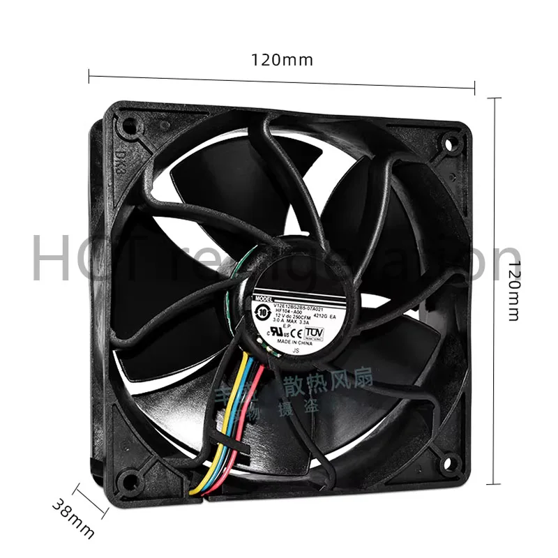 Original 100% Working V12E12BS2B5-07A021 12V 3.3A Server 4-wire PWM violent cooling fan