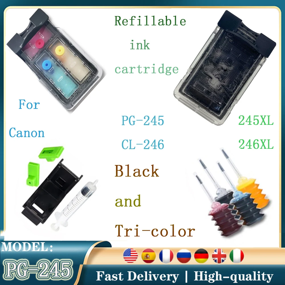 245XL 246XL 245 246 XL многоразовый картридж для Canon PG245 CL246 PG-245 Pixma MG2924 MG2920 MG2922 MG2420 MG2400 IP2820 245XL 246XL 245 246 XL многоразовый картридж для Canon PG245 CL246 PG-245 Pixma MG2924 MG2920 MG2922 MG2420 MG2400 IP2820