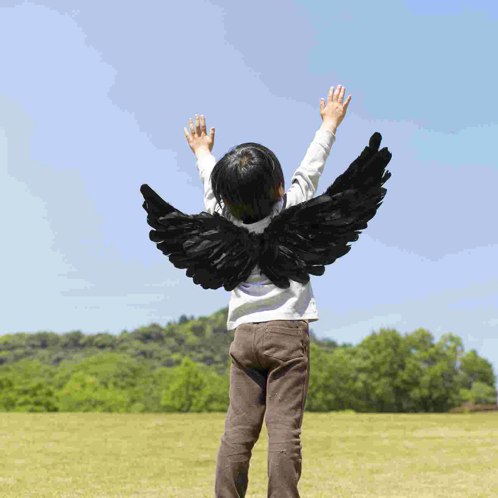 Feathered Angel Wing Wings Kids Clothes with Outfits Accessory Child Halloween Cosplay