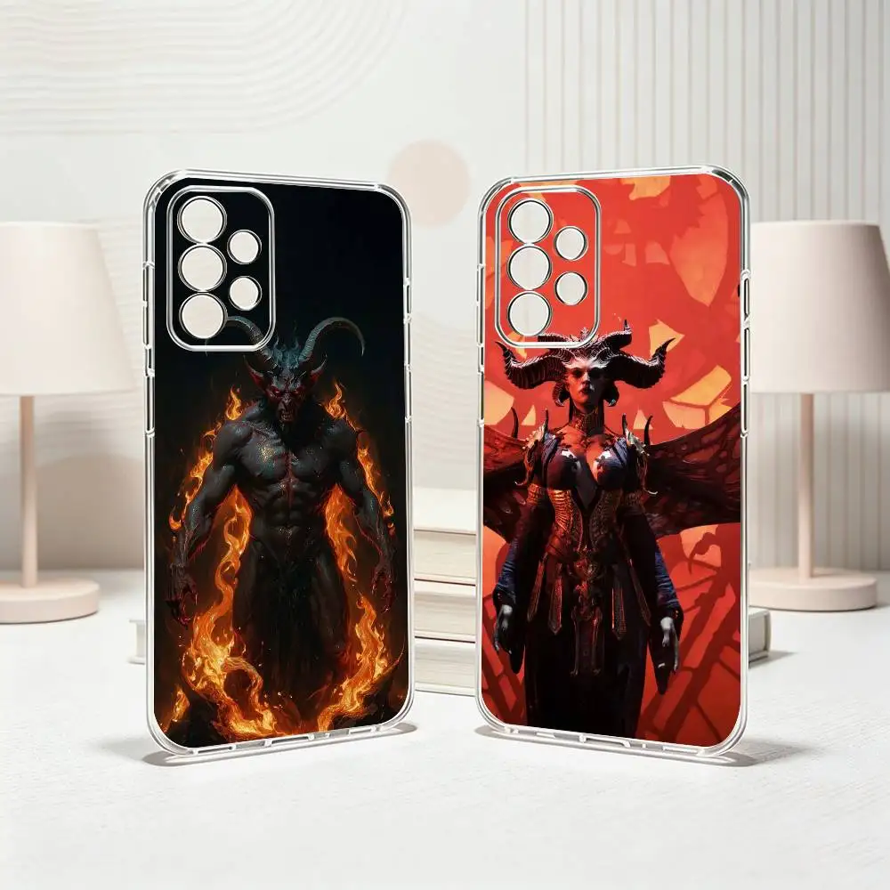 D-Diablo 4 IV Game  Phone Case For Samsung S25,S24,S21,S22,S23,S30,Ultra,S20,Plus,Fe Transparent Cover Gift