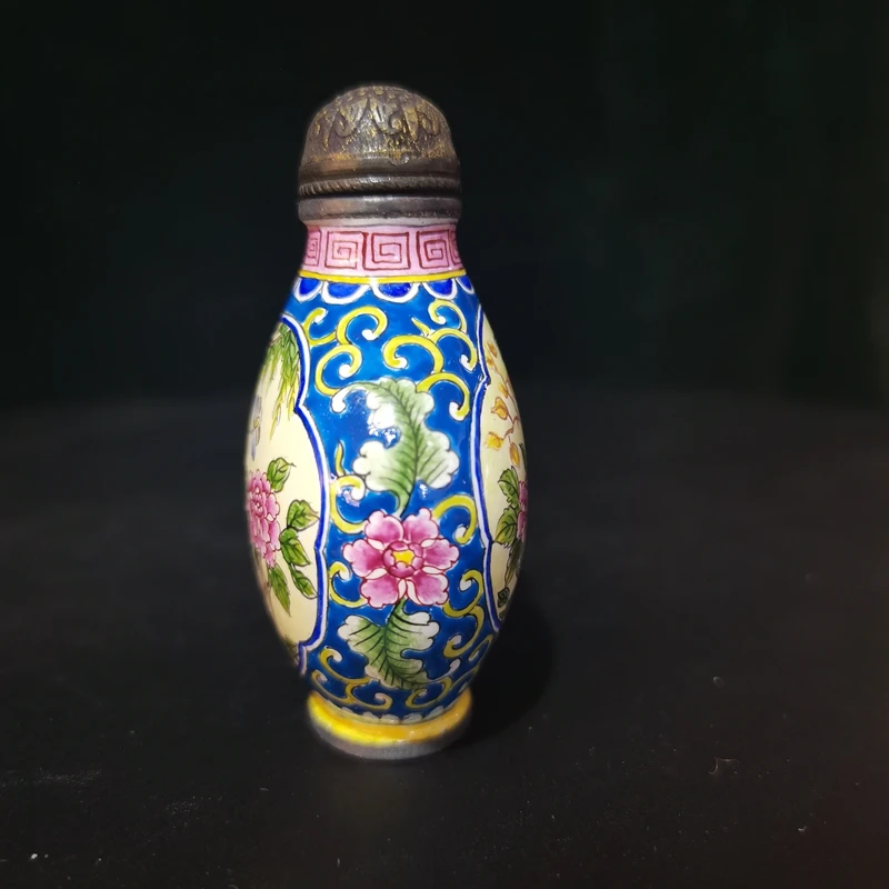 bejing snuff bottles flower bird enamel hand painted chinese cloisonne statue gifts qianlong peking christmas