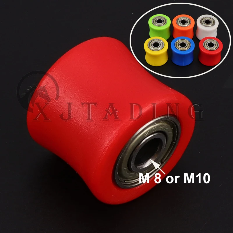 8mm 10mm Motorcycle Pit Dirt Mini Bike Motocross ATV Chain Pulley Roller Slider Wheel Guide Tensioner Accessories