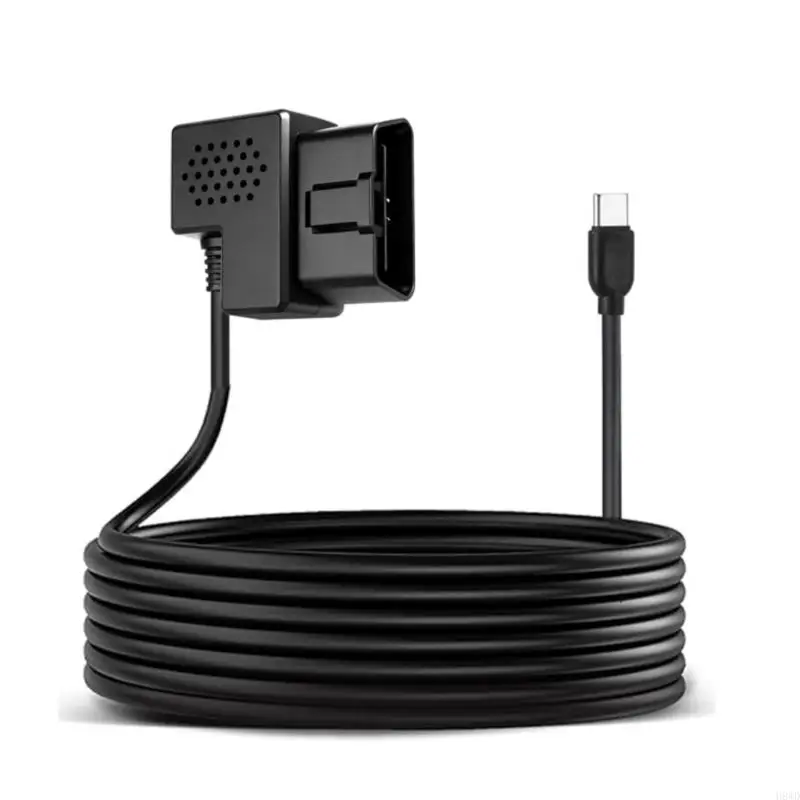 Universal OBD Power Adapter Cable for Car DVR 12V24V to 5V Type C Charging with Low Voltages Protections 3.5M Length H8WD