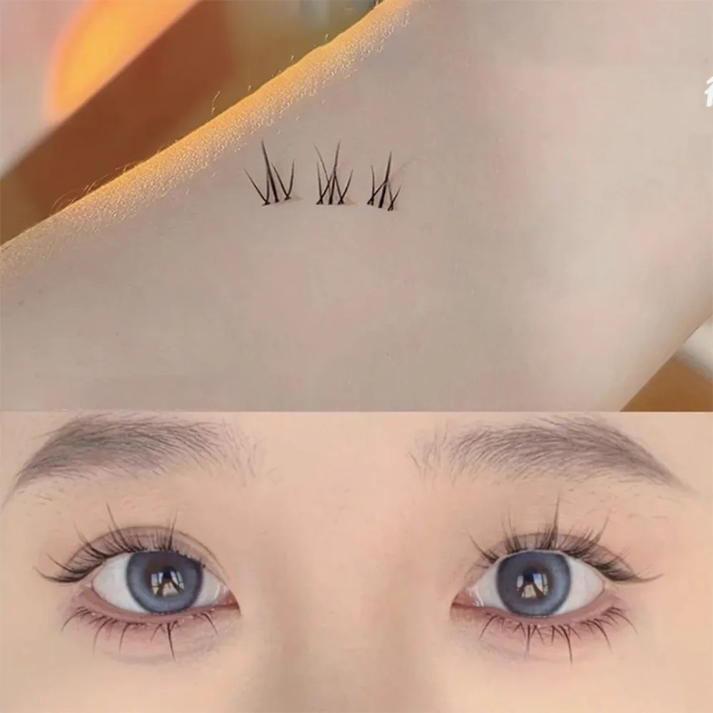 6 Rows Small Flame Lower Eyelashes Natural Segmented Light Makeup False Eyelash Stemless Single Cluster Lashes Wholesale