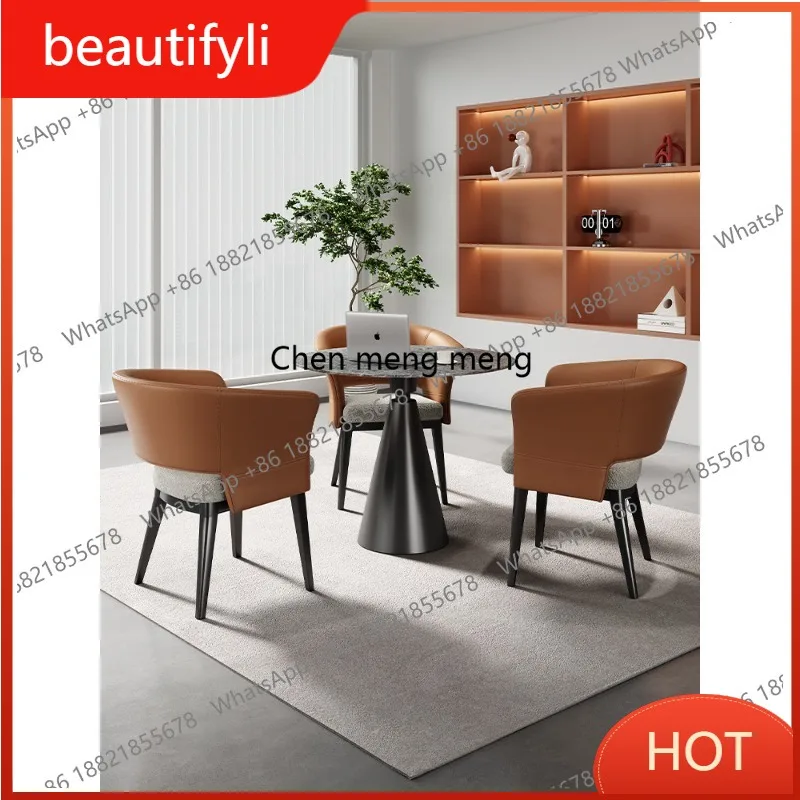 A139 Negotiate table and chair  Sales office Reception room Reception leisure area Beauty salon Super crystal stone round table