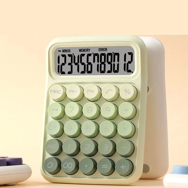 Gradation Candy Portable Calculators Large Display Mechanical Dot Keyboard Back To School Supplies Students/Finance Stationery