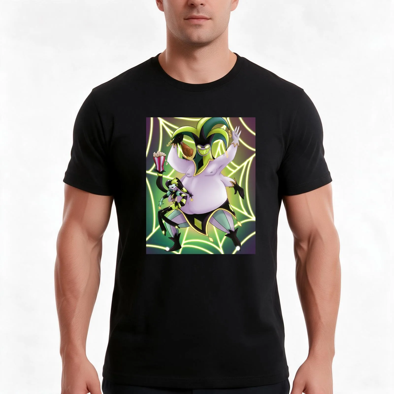 Mammon & Fizzbot_ Pinup T-Shirt Summer Casual Cotton Tee Oversized Streetwear Tops Vintage Graphic Print Unisex Men Women