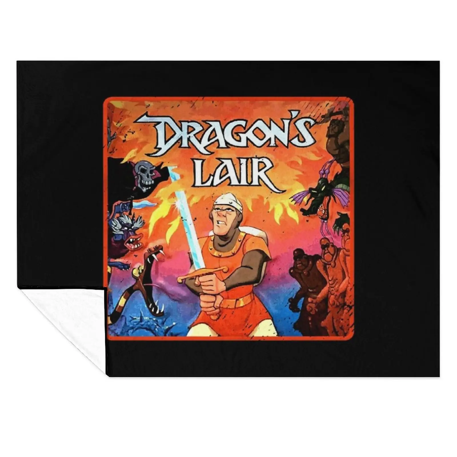 

Vintage Dragon's Lair Throw Blanket Beautifuls Travel sofa bed Flannels Blankets