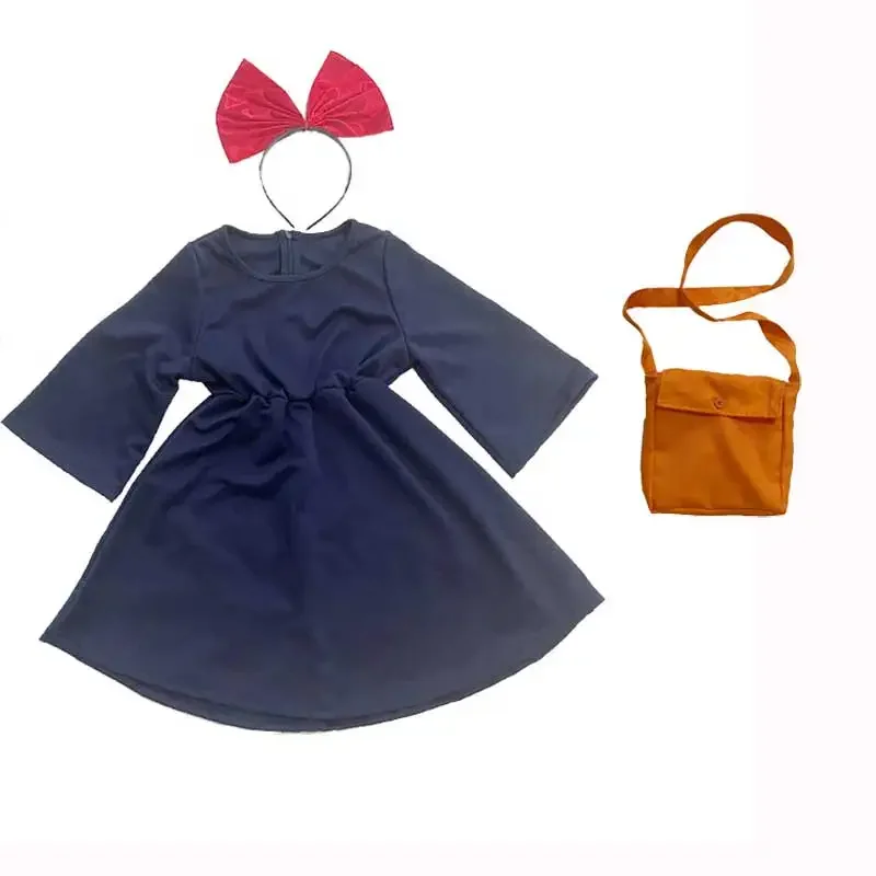 Disfraz de Halloween de Kiki para niñas, vestido de bruja Kawaii, servicio de entrega