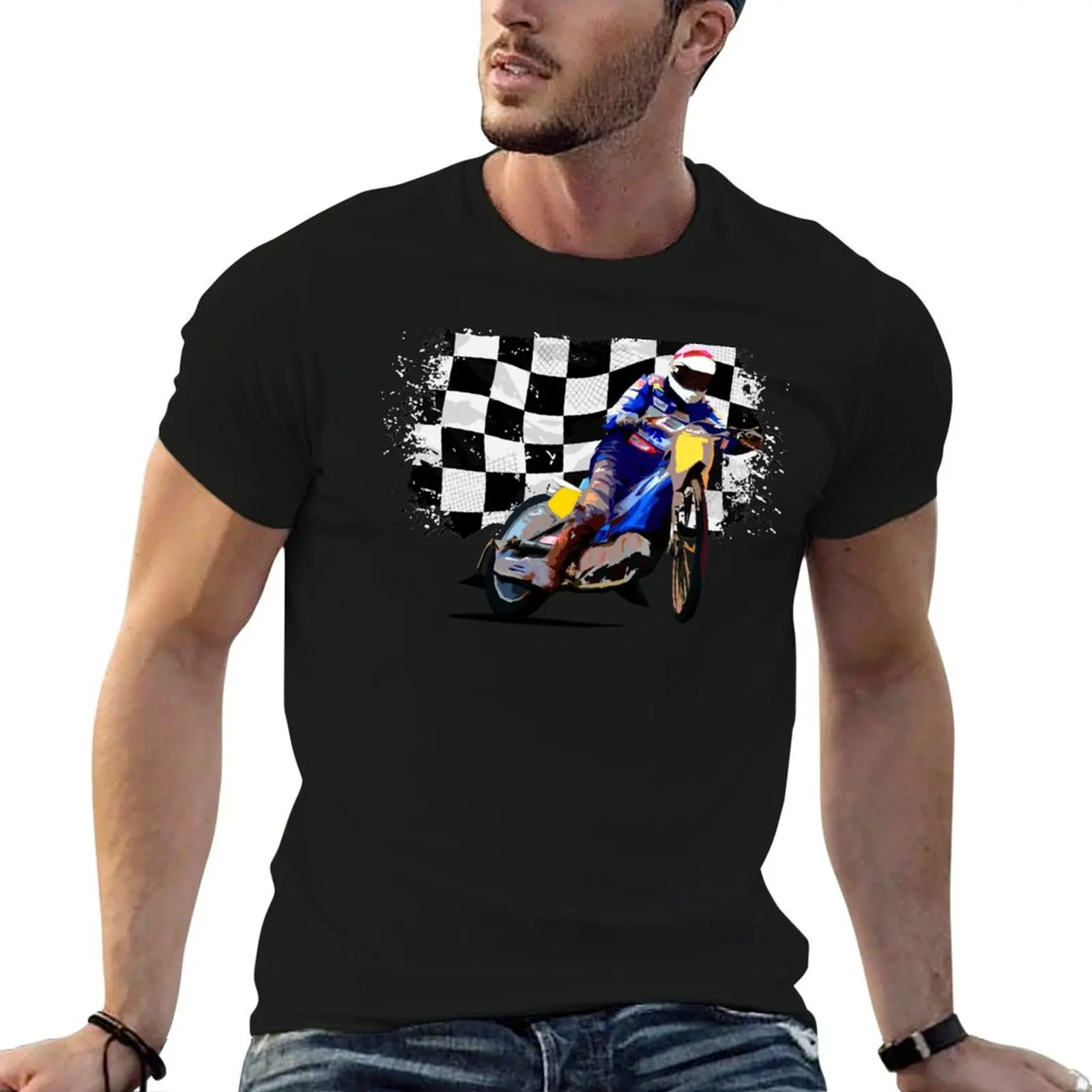 Speedway - finishing flag T-Shirt anime t shirts animal prinfor boys t shirts for men graphic