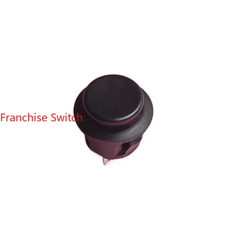 10PCS Push button switch 2 open black round with lock   20MM hole R13-527