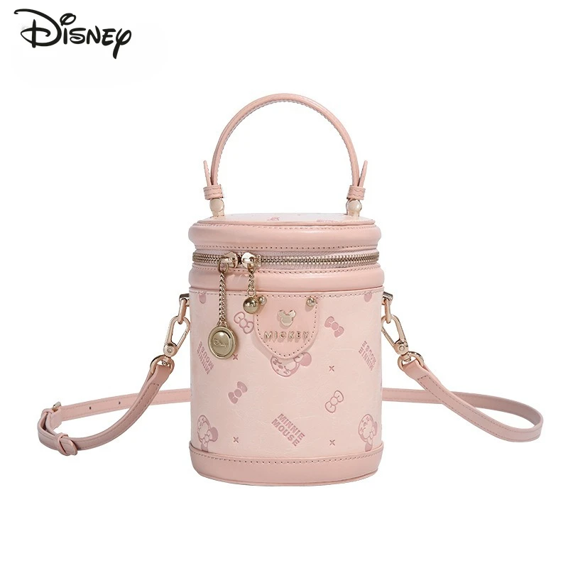 

2026 Minnie New Women's Handbag Fashion High Quality Pu Crossbody Bucket Bag Pink Versatile Multifunctional Women's Shoulder Bag