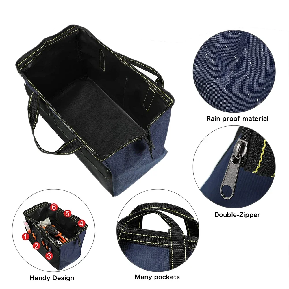 Toolkit For Electrician Specific Maintenance Portable Multifunctional Power Tool Waterproof Anti-Fall Storage Oxford Canvas Bag