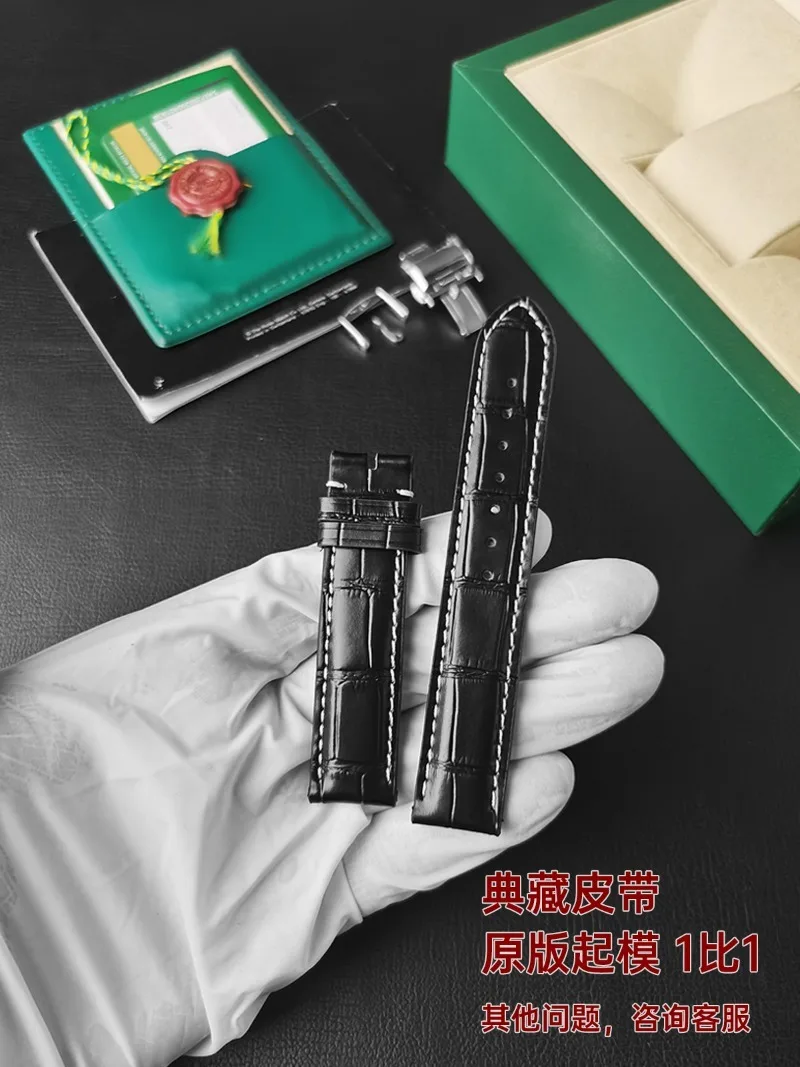 FUYIJIA Custom L-ongines L2.142 Original Watchbands 18MM×18MM 14MM×14MM Cowhide Strap Stainless Steel Butterfly Buckle Wristband