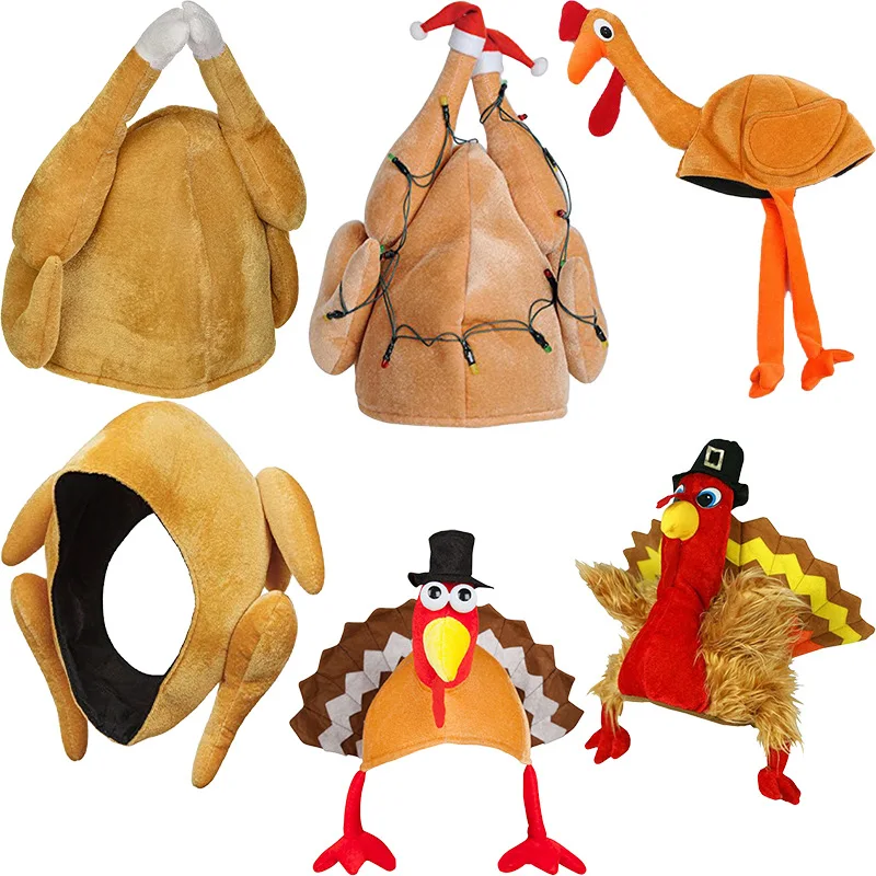 Halloween Großhandel Maskerade Tiere Truthahn Cosplay Trick Hut Karneval Party Thanksgiving Truthahn