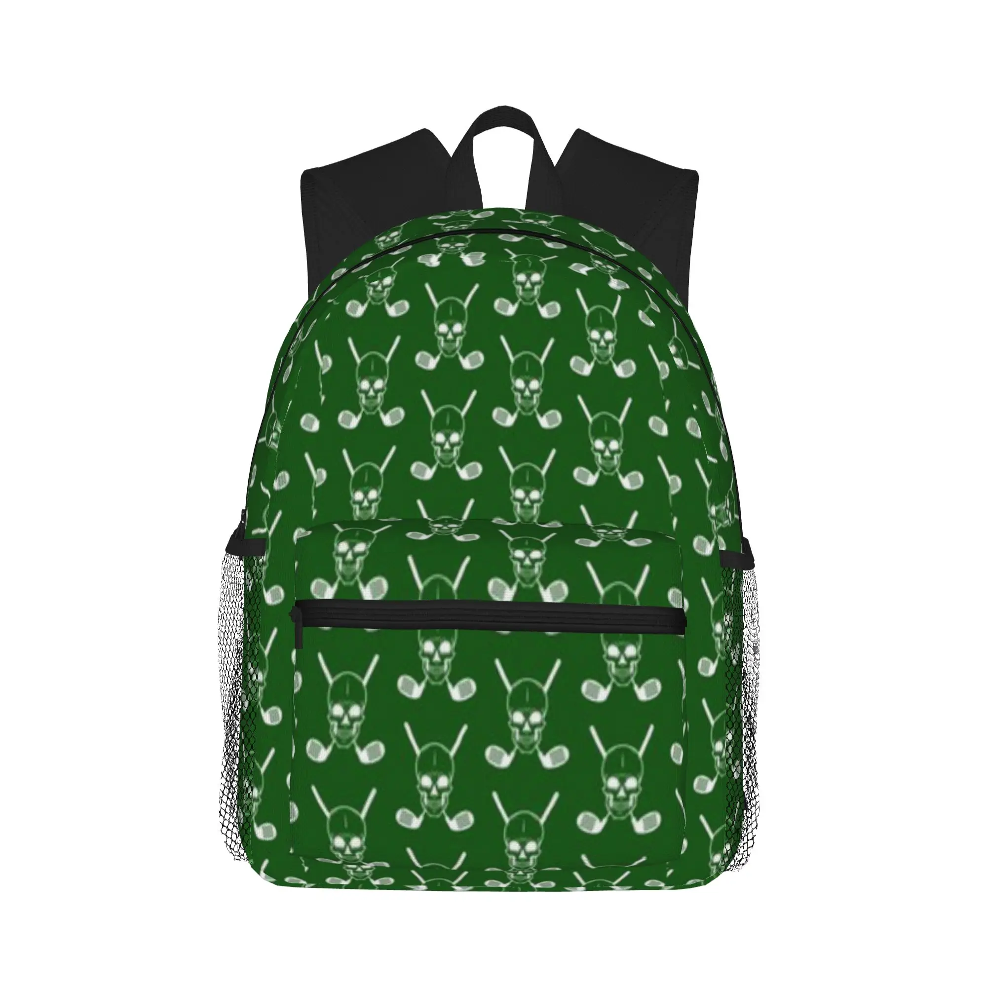

Green Golf Clubs With Skull Casual Backpack for Students and Adults Man backpack